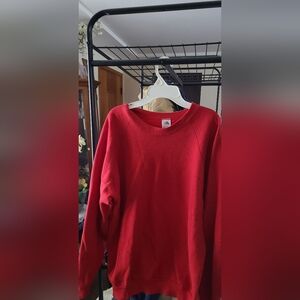 Red Crewneck Sweatshirt. Collectible. Vintage. Made In USA. Unisex.